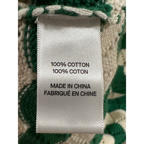 Misa Los Angeles Miss Rosalia Crochet Knit Maxi Dress Emerald Cream Small NWT - Picture 14 of 14